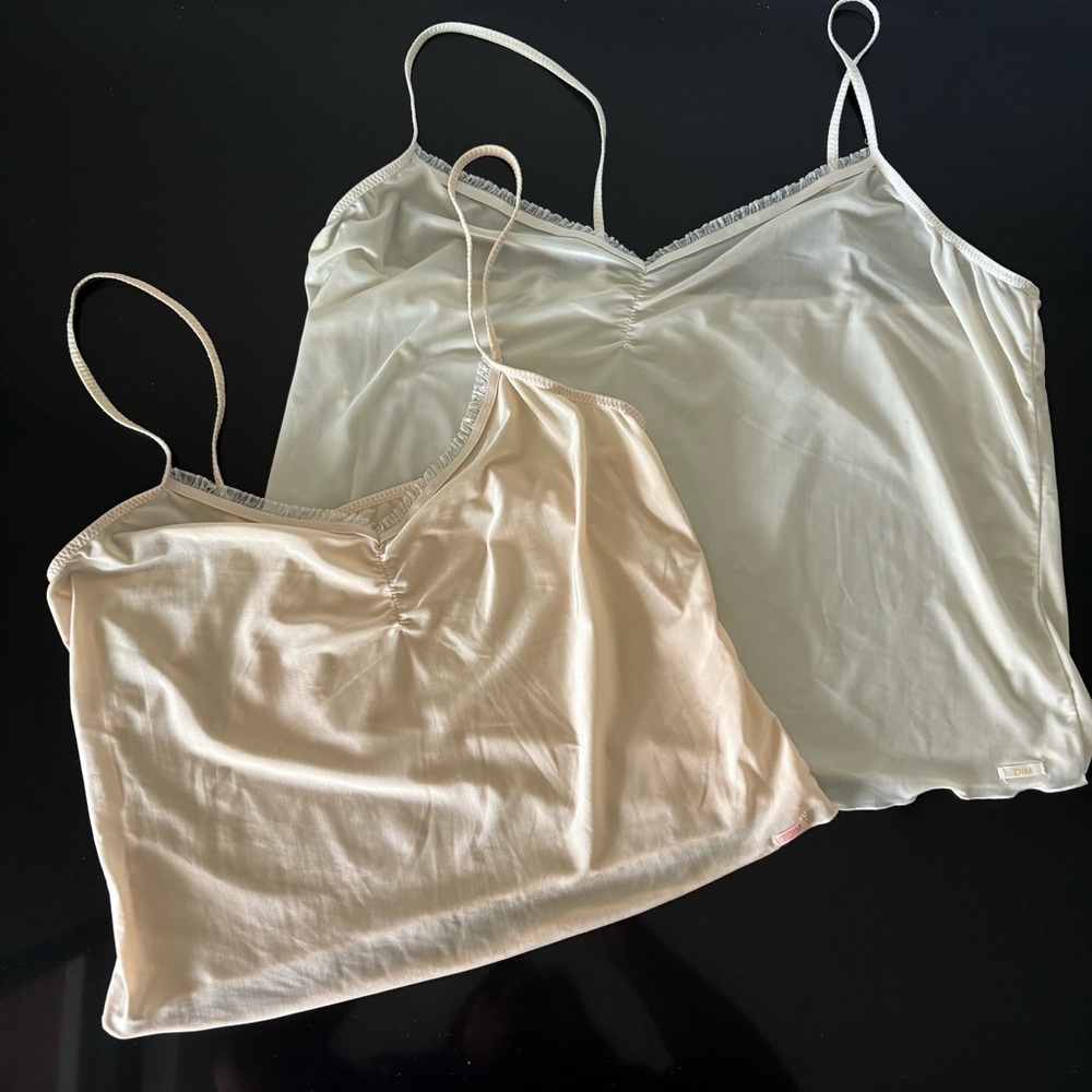 Vintage DIM Y2K satin camisole tops set of 2
